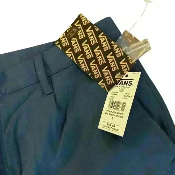 Men's Vans Blue Cargo Pants Size L skater, grunge, retro, NWT - Picture 4 of 4